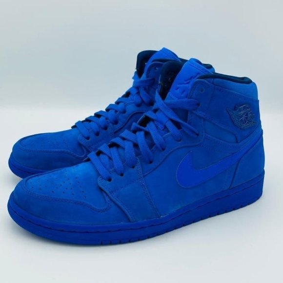 Women's Air Jordan 1 Retro Royal Blue Shoes Sz 10 - Picture 4 of 5